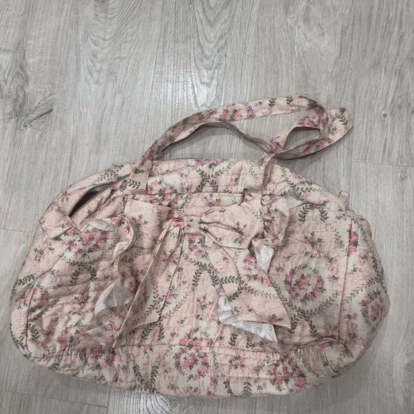 LoveShackFancy Shelby weekender rose hemp bag NWT - Picture 9 of 9